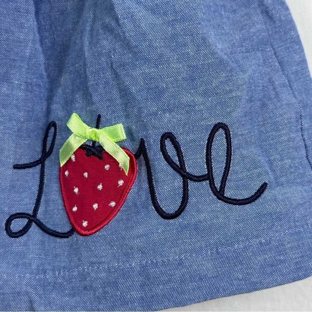 Bob Bebe Strawberry Blue Dress Girls Size 0-3M